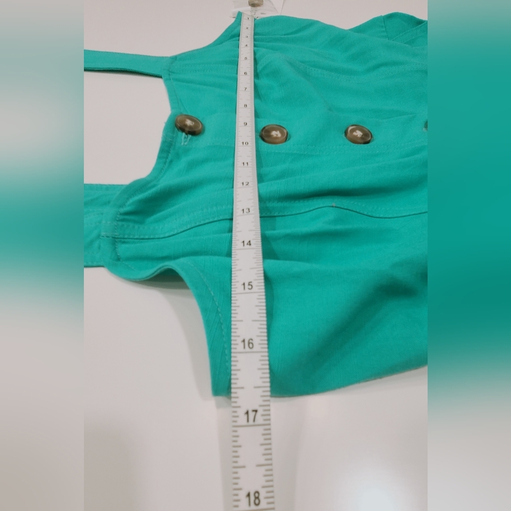 Nine West Teal Button Romper - Size Medium - Picture 15 of 17